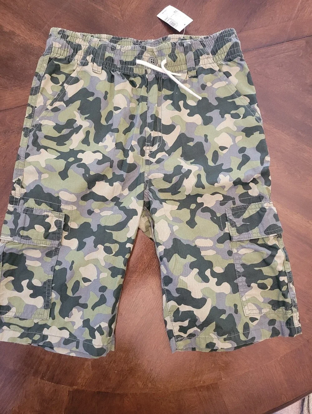 Children Place Green Camo Dino Tee and Cargo Shorts Set NWT Size 14